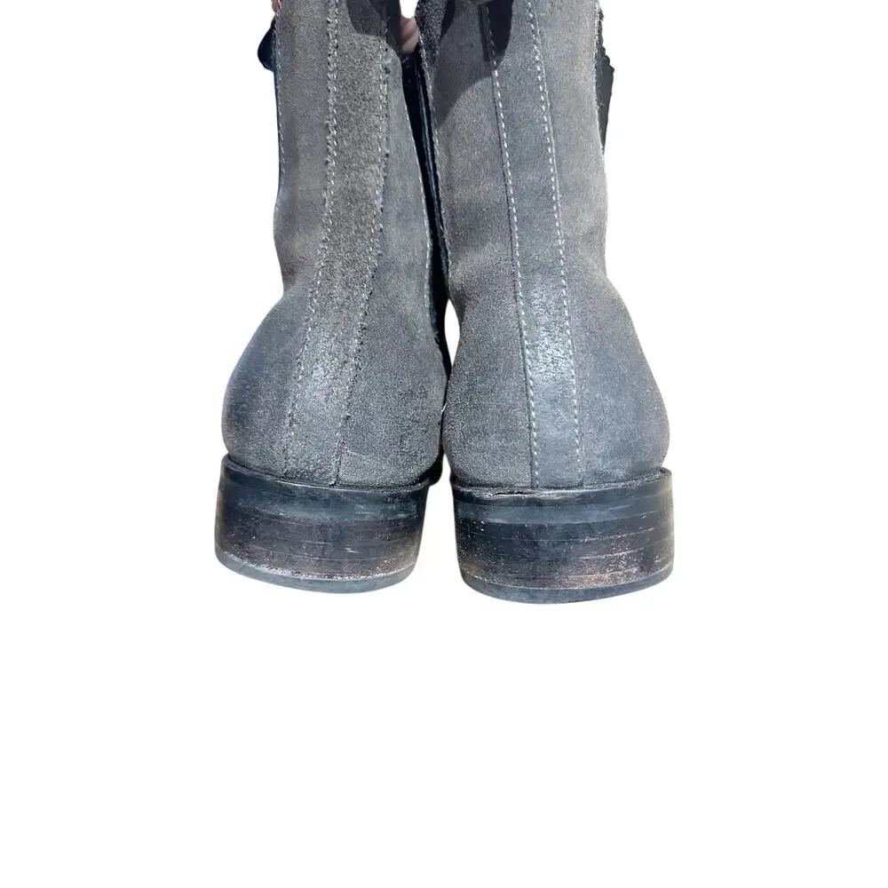 Thursday Boot Co Duchess Suede Chelsea Ankle Boots Grey Leather sz 9